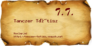 Tanczer Tétisz névjegykártya